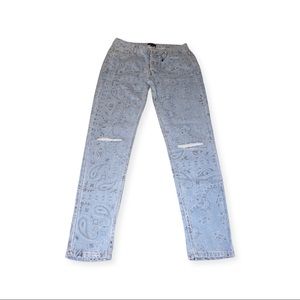 BoohooMAN bandana print jeans